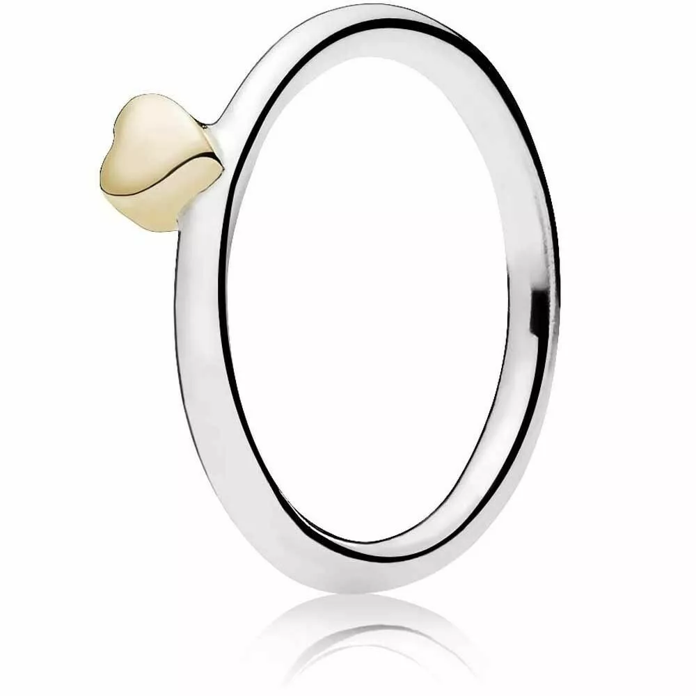 Pandora two tone heart ring shop