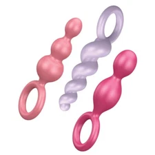 Satisfyer Booty Call Anal Plug Set | 3 Textured Plugs | Silicone | Body-Safe