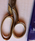 De Luxe 21 K Gold Plated Dressmakers Scissors Italy 7" Profesional Sewing Shears — photo 4