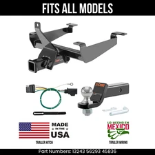 For 15-18 Range Rover Sport Trailer Hitch 4 Pin Wiring 2" Ball Fits All Curt 8K