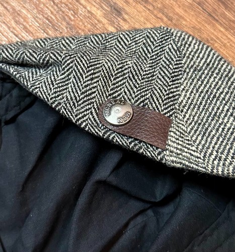 Vintage Flat Cap | Mens Vintage McNeal Herringbone Flat Cap, Vintage Style Retro - Picture 3 of 5