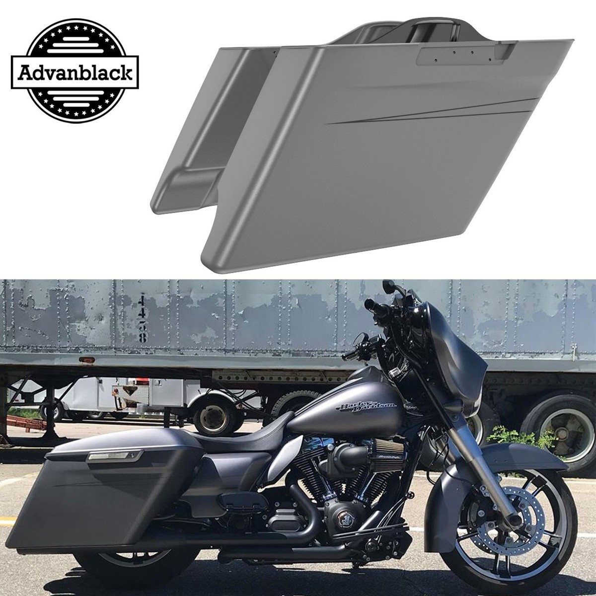 Advanblack Charcoal Denim Stretched Saddlebags Bottoms Pinstripe