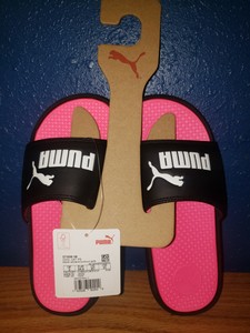 Gato Puma Cool Flip Flop Sandalias Deportivas diapositivas Ps Negro/Rosa  Talla 3 jóvenes Knockout | eBay