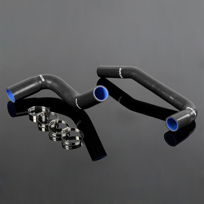 #ad Fit For 1987 2006 Jeep Wrangler YJ TJ 2.4 4.2L Black Silicone Radiator Hose Kit $30.98