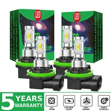 For Nissan Altima 2007-2018 Combo 10000K H11+H11 LED Headlight Hi/Low Bulbs Kit