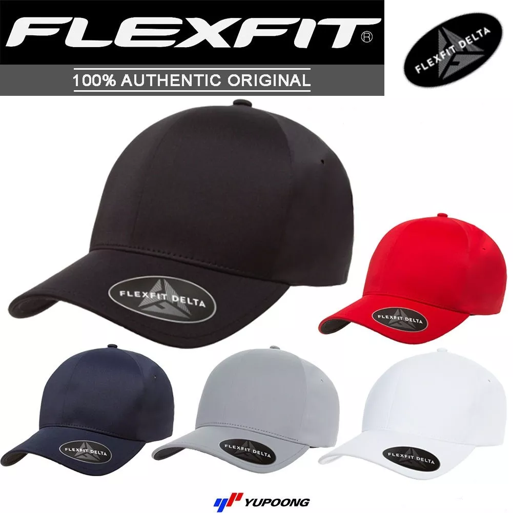 FLEXFIT DELTA TECH Hat, FITTED, Mens S/M, L/XL, Sports, Golf, Baseball Cap,  180 | eBay