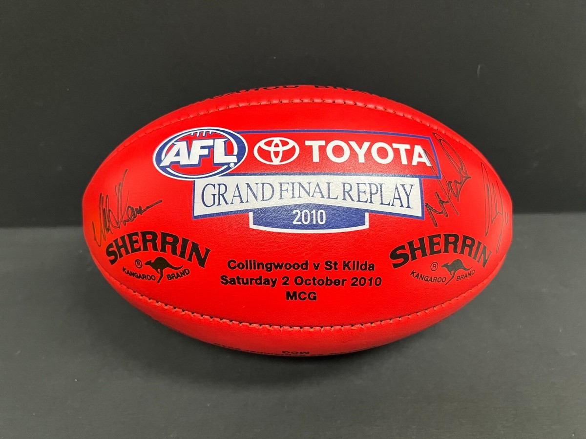 2010 AFL GRAND FINAL SHERRIN BALL COLLINGWOOD SIGNED MAXWELL