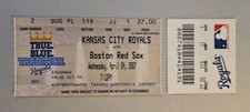 Kansas City Royals Boston Red Sox Baseball Ticket 4/4 2007 P Joakim Soria Debut