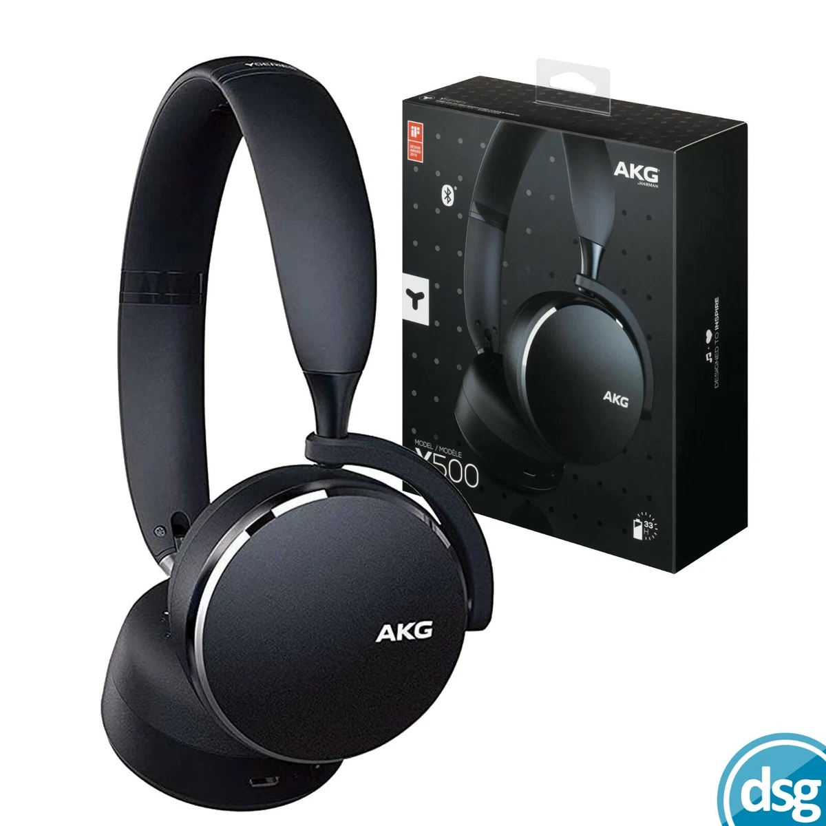 AKG Y500 Wireless Bluetooth Headphones Graphite Black 28292281877 |