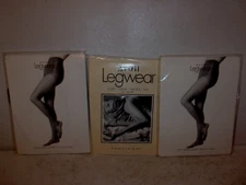 3 Pair Avon Legwear Silky Sheer Control Top Pantyhose - C - Off Black/Jet Black