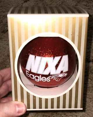 Nixa Eagles Round Ball Ornament in Box