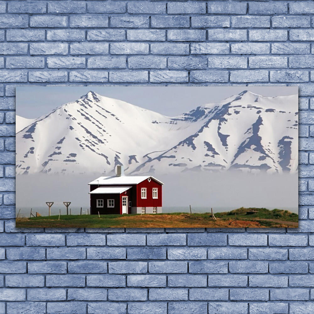 Tableau impression 140x70 paysage montagne pour habiller un grand mur