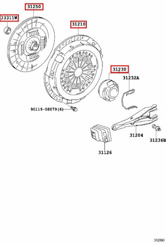 Toyota Genuine TACOMA 2012-2018 2.7L 4CYL 5 SPEED CLUTCH KIT OEM - Picture 3 of 13