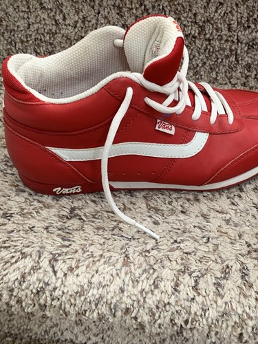 Vintage Vans Red leather ‘66 Size 8 Women’s 45394-73 Free Shipping USA - Picture 3 of 8