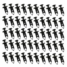 100X 8mm Hole Plastic Rivet Fastener Push Clips Black Nylon For Car Auto Fender
