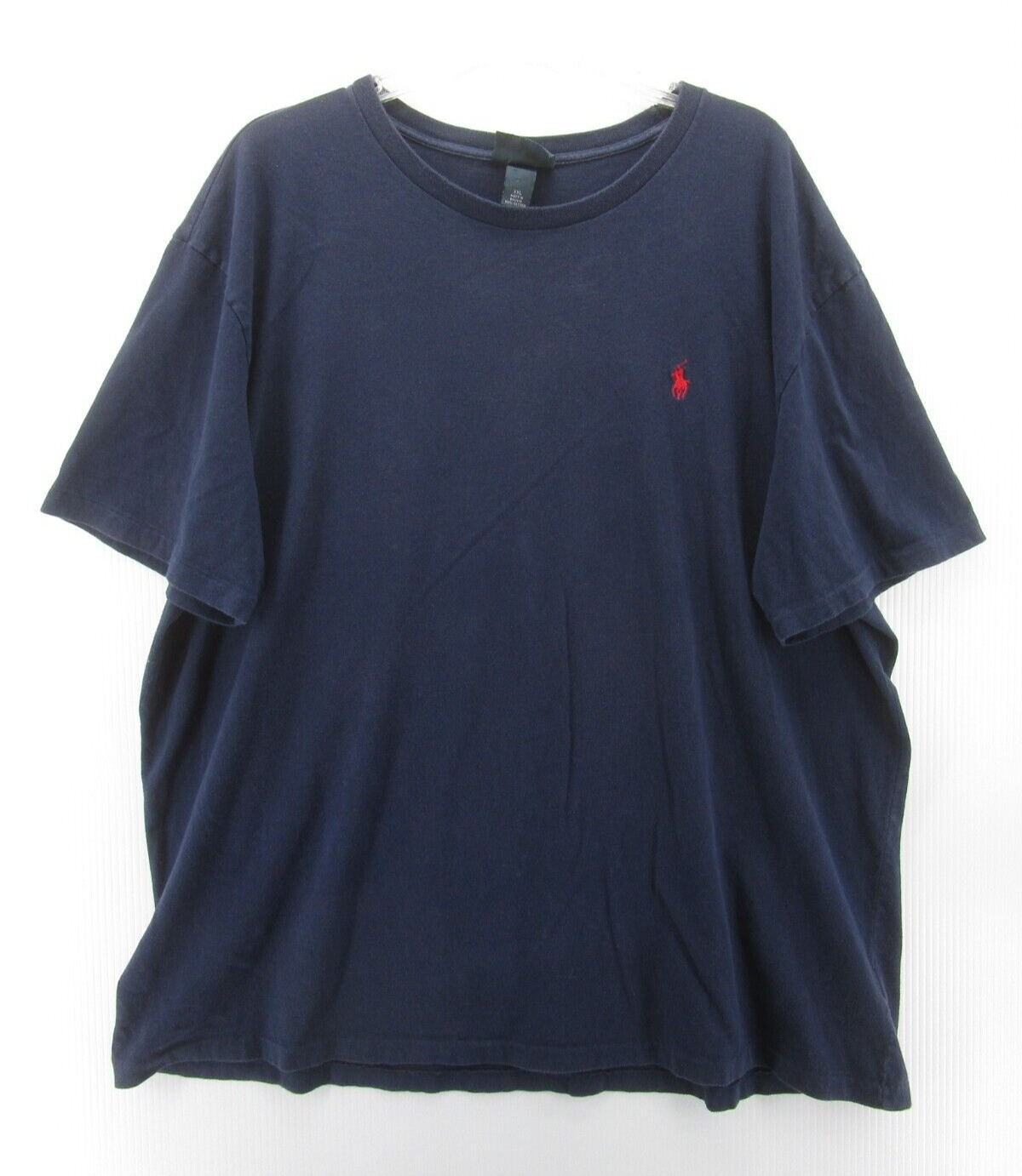 VINTAGE Ralph Lauren Polo Shirt Uomo XXL Blu Pullover Pony Logo anni 90 Preppy*