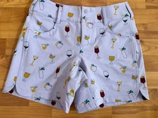 $105 WILD RYE Women’s Kendall Happy Hour Bike Shorts MTB Cocktails Purple size 4