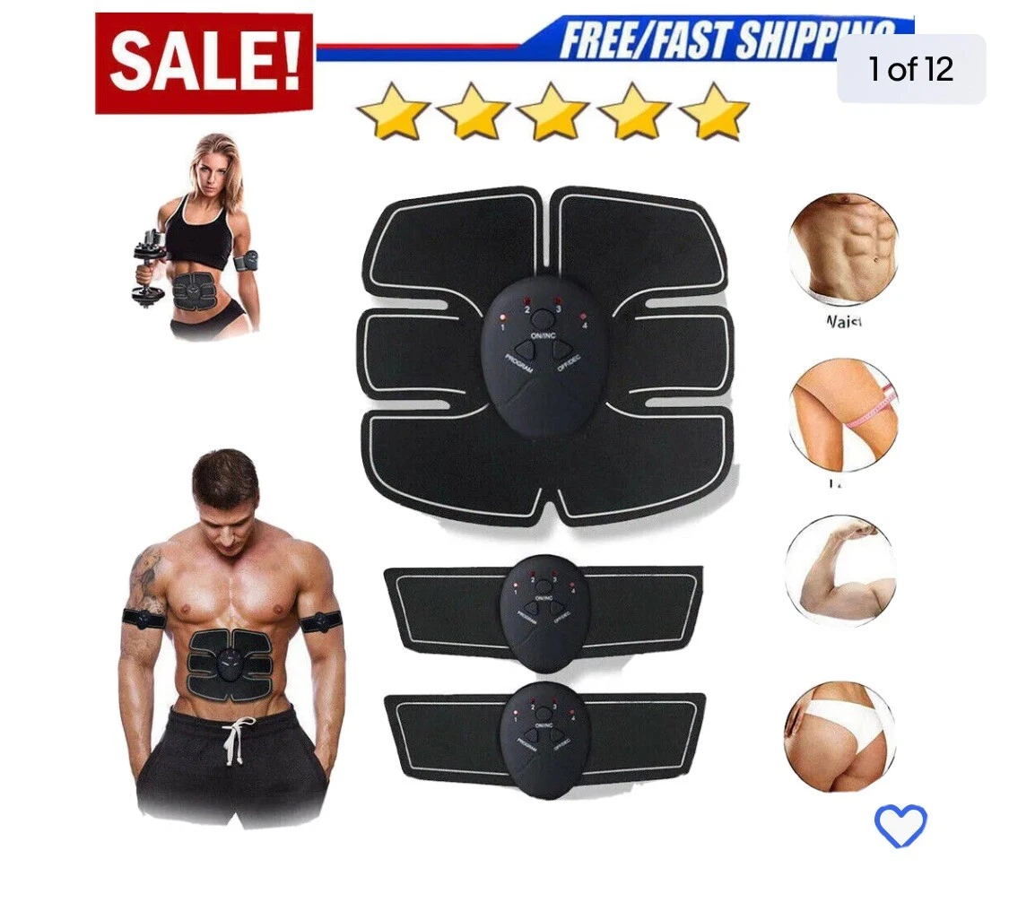 Training Gear Six Pad Muscle Core Toner Belly Shaper Ab Muscle Stimulator Workou