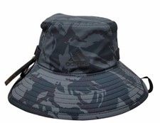 Men's ADIDAS Victory II Bucket Hat Grey Six Camo Black Size S/M Golf Fishing UPF