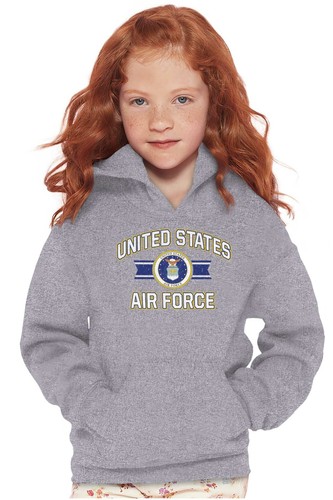 USAF United States Air Force Official Emblem Youth Hooded Sweatshirt Boy or Girl - Picture 5 of 9