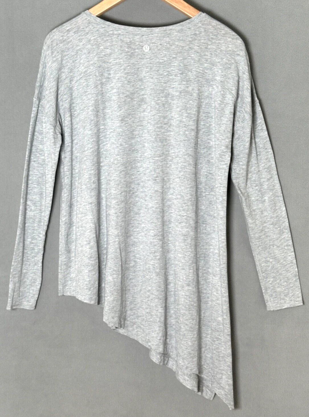 lululemon to the point long sleeve heathered core asymmetrical shirt