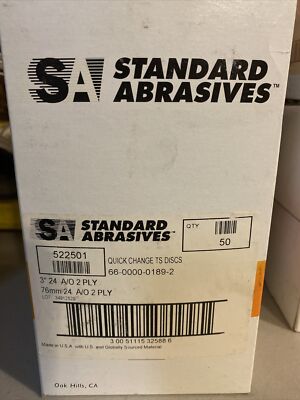 Standard Abrasives 522501 3  24 grit A/O quick change TS discs