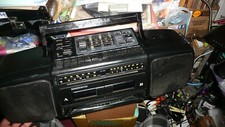 VTG Magnavox AM/FM Stereo Dual Cassette Turbo Bass Generator Boombox