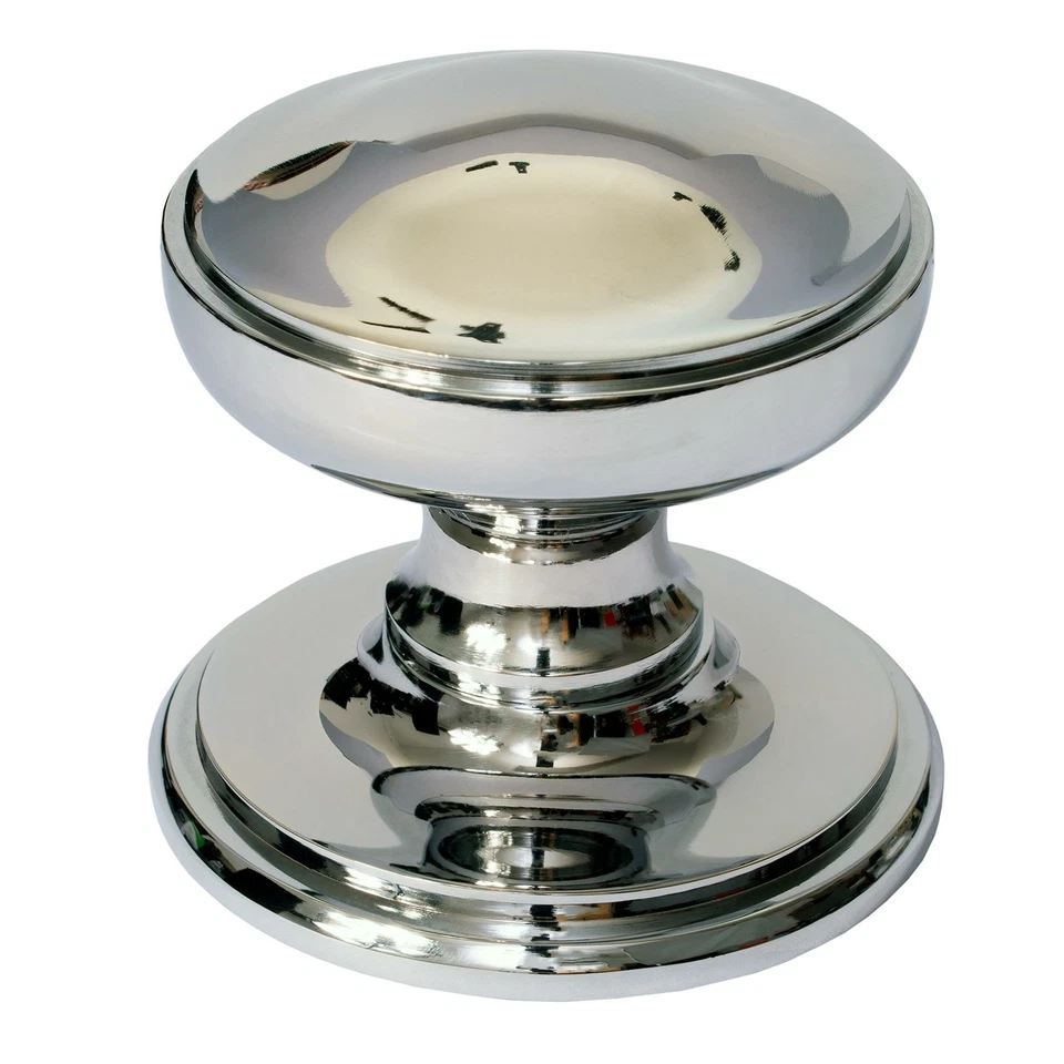 Princess Centre Pull Door Knob Solid Brass Heavy Duty 73mm 2.8" Diameter Round - Image 3 of 4