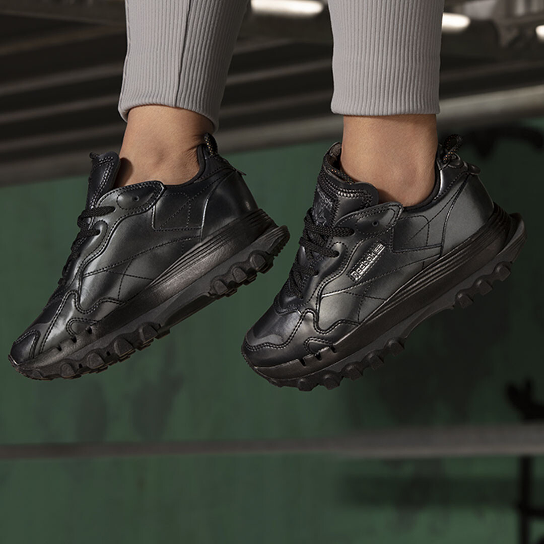 REEBOK CARDI B CLASSIC LEATHER 2 PLATFORMS SNEAKER WOMEN SHOES BLACK SIZE  8 NEW | eBay