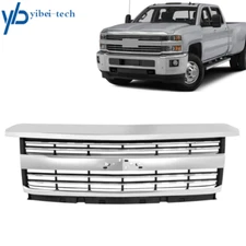 Front Bumper Grille Grill Assembly For 2015-2019 Chevy Silverado 2500HD 3500HD