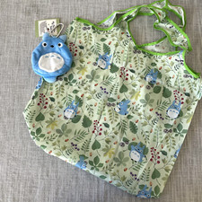 Totoro Ghibli Studio Foldable Shopping Bag with Charm Purse NWT