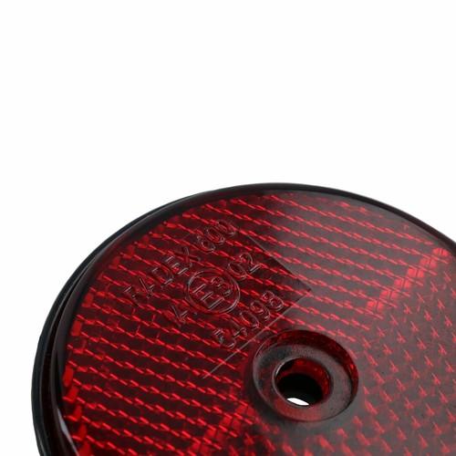 Red Round Rear Reflector Pack of 4 for Trailers Fence Gate Posts TR072 - Picture 6 of 6