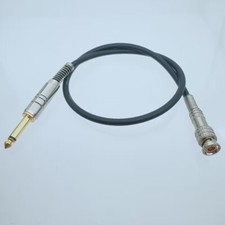 6.35mm 1/4" plug mono TS to BNC Q9 male SDI signal Audio Extension Cable L-2T2S