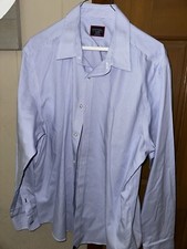 Untuckit Shirt Mens XL Wrinkle Free Blue Long Sleeve Button Up Casual Cotton