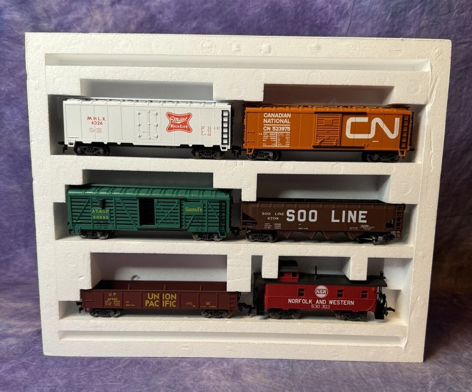 RIVAROSSI Ho Scale 6991 Freight Set Box Gondola Stock Hopper Reefer Caboose - Image 2 of 4