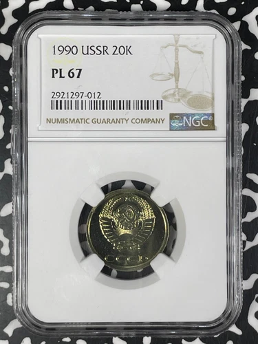 1990 Russia 20 Kopeks NGC PL67 Lot#HP359 Gem BU!