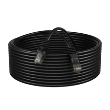 Black CAT6 Ethernet LAN Network RJ45 Patch Cable 25FT-200FT Multipack LOT