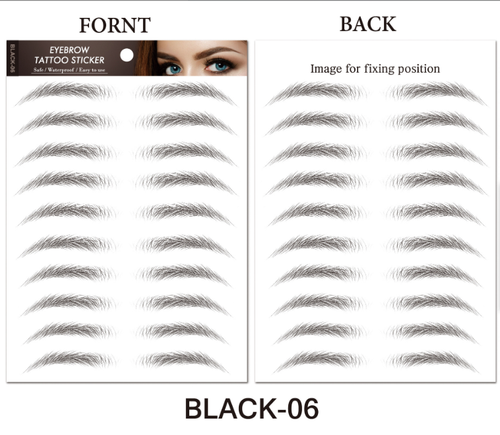 Set of 20 - Waterproof 6D Eyebrows Tattoo Stickers Hair-like Makeup Long Last - Picture 10 of 14