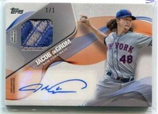 2017 Topps Major League Material Autographs Platinum Jacob deGrom Patch Auto 1/1