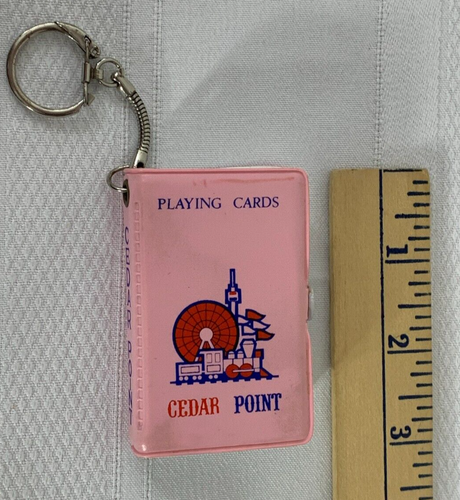 Vintage CEDAR POINT Keychain Miniature Travel Card Game (MISSING 7 of ...