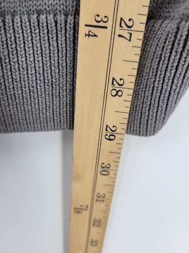 Paradise Collection Sweater Mens Medium Gray Cable Knit Shawl Collar Pullover - Picture 6 of 7
