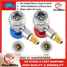 2pack Quick Connector Adapter Coupler Auto Ac Manifold Gauge Lowhigh Hvac