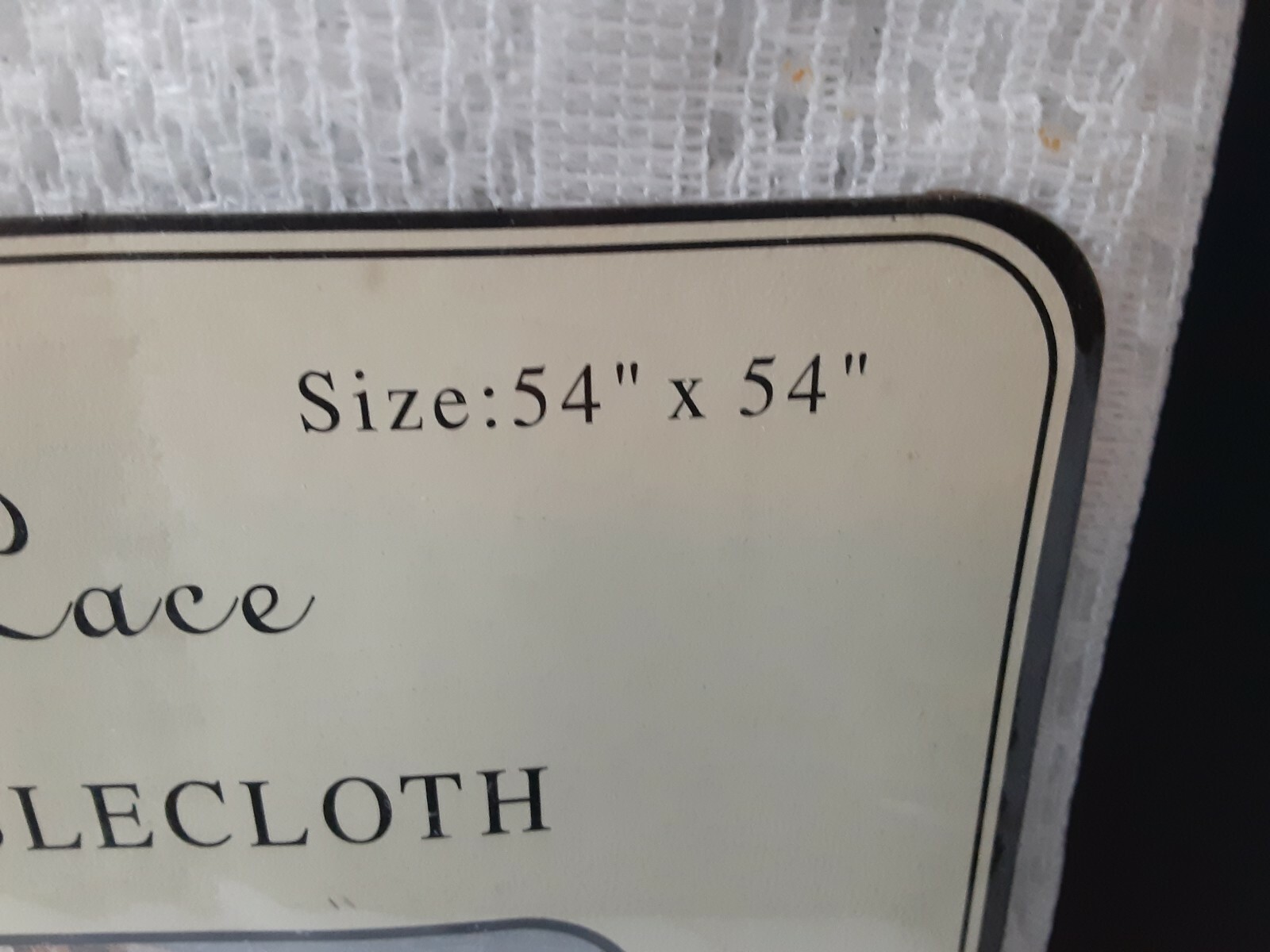 Sultan's Linens New Heirloom Fabric Lace Tablecloth 54×54 Romantic Elegant White