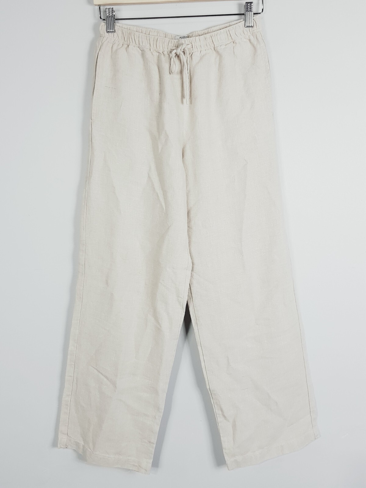 Women's Size 6 Oatmeal Linen Riviera Pants by Academy Brand RRP $119.95