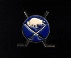 Early 1980's Buffalo Sabres  ''2 Crossed Sticks''  NHL Hockey (BIGGER) pin