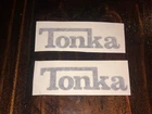 Tonka Truck 3.5”x1” Black Stickers Decal (set Of 2) Truck Replacement Toy