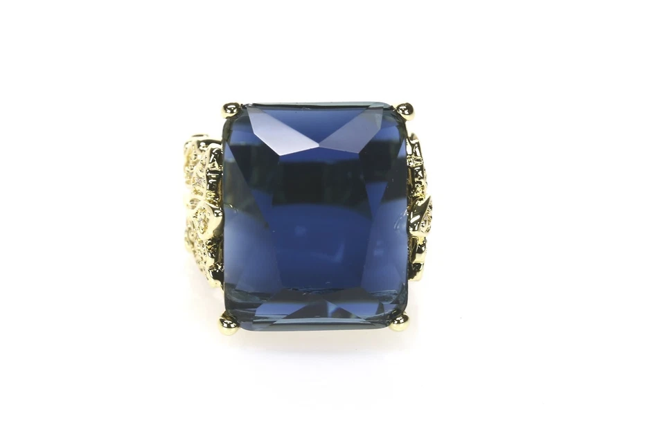 Anillo de oro de cuarzo azul Londres Stone Garden Sapanyu 137825 para mujer talla 7 Foto 2 de 4