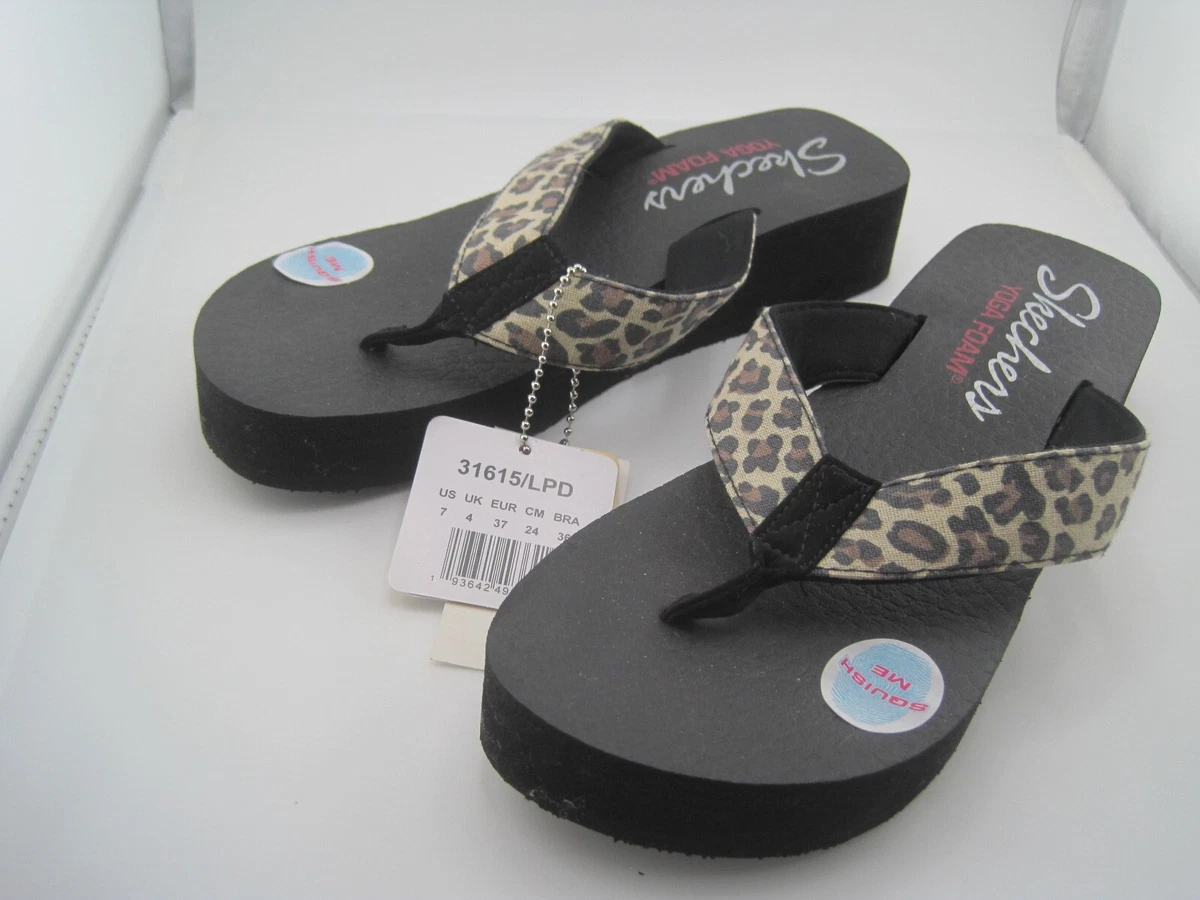 leopard skechers sandals
