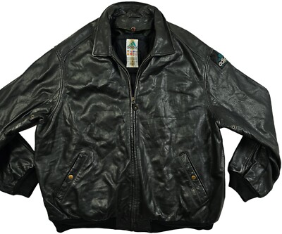 HOT VTG Men ADIDAS EQUIPMENT BOMBER BIG LOGO VEST LINED BLACK