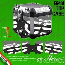 Set Completo 3 Adesivi Stickers TOP CASE BMW  bauletto bags R 1200 gs Rallye BK